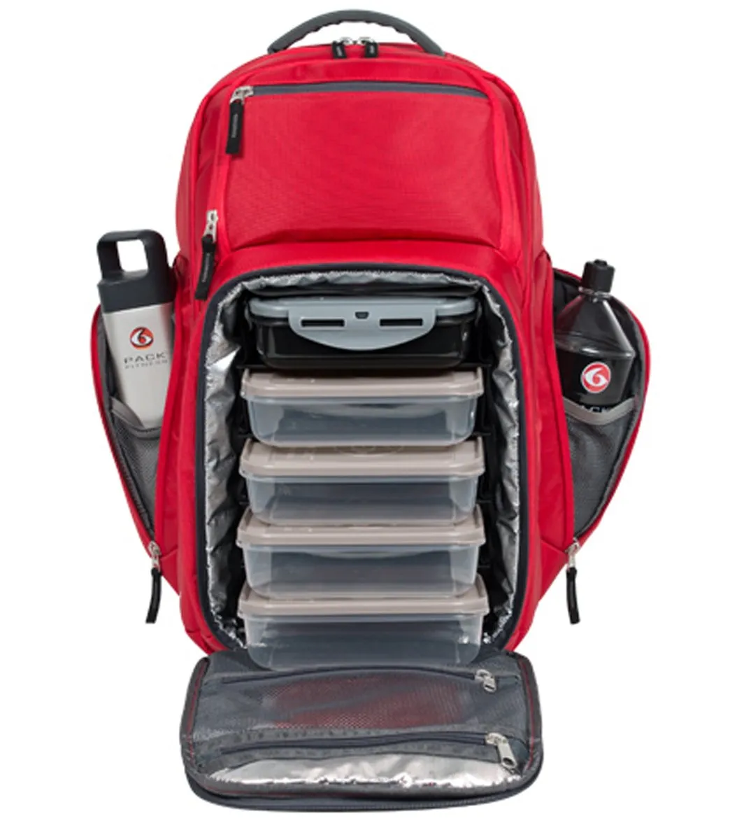 6 Pack Fitness Expert Collection Expedition Backpack 500 Red/Grey