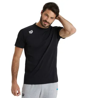 Arena Unisex Team Panel Short Sleeve T-Shirt Black