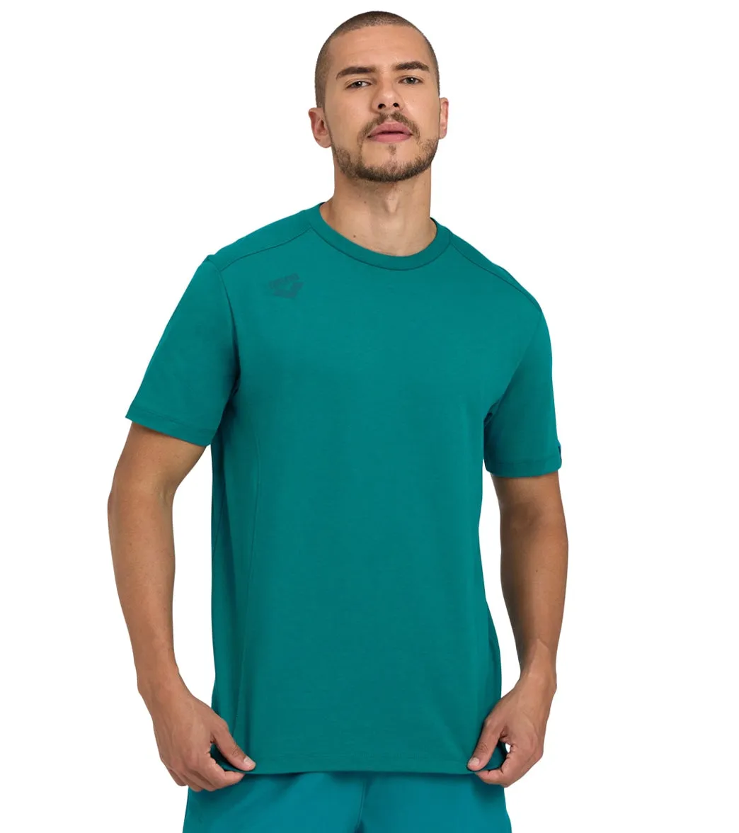 Arena Unisex Team Panel Short Sleeve T-Shirt Green Lake