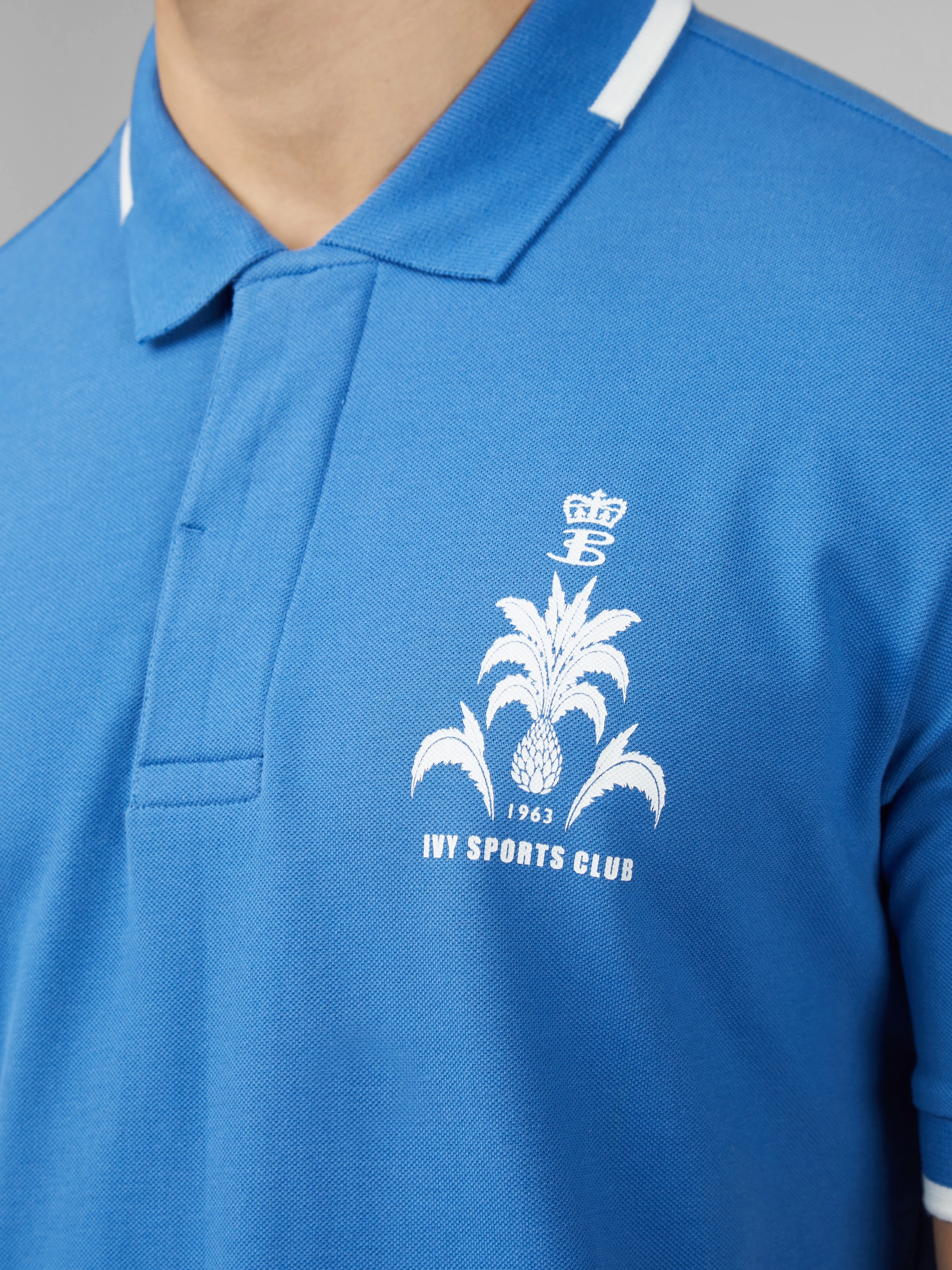 B by Ben Sherman Sports Club Embroidered Polo - Blue