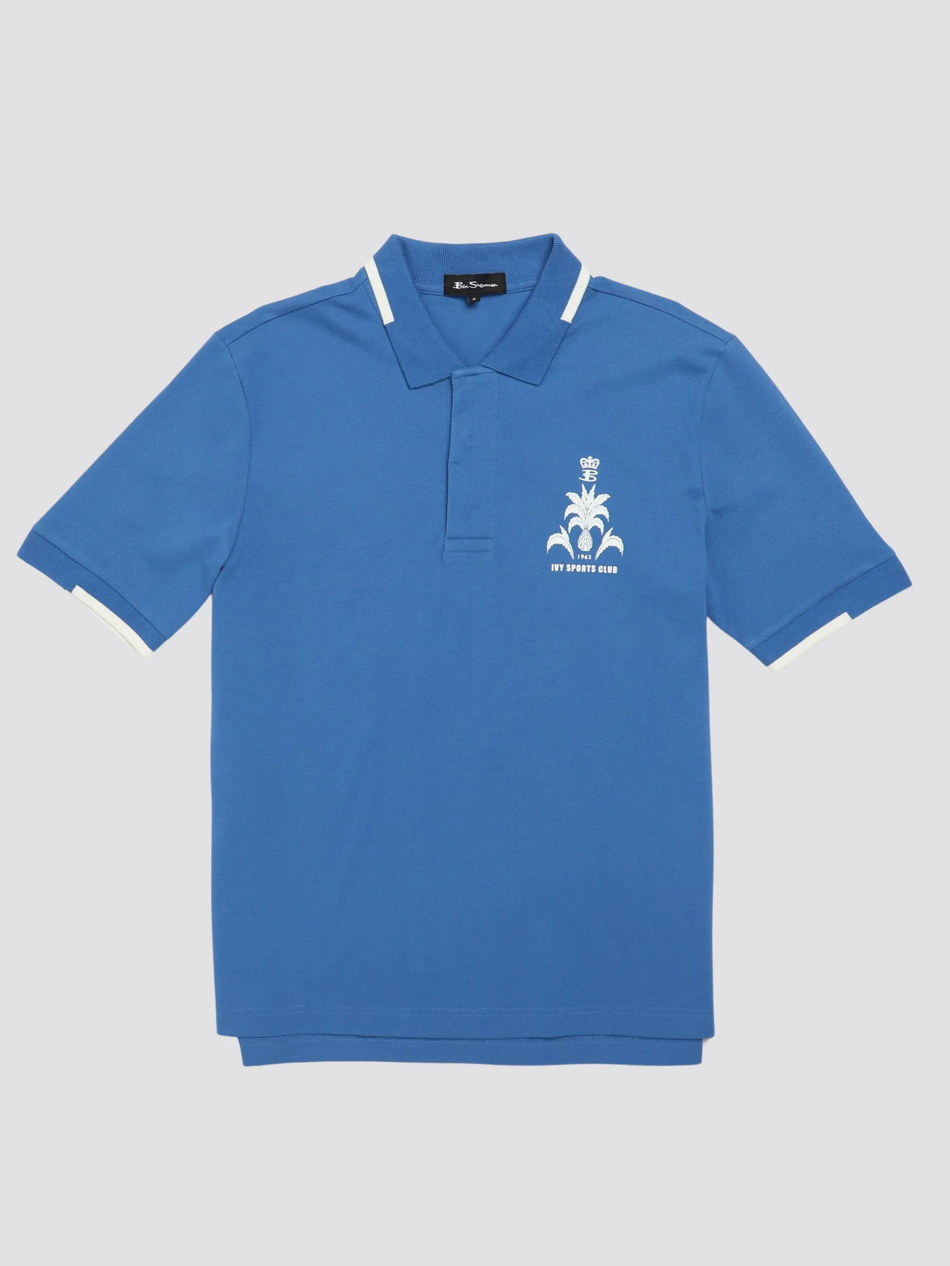 B by Ben Sherman Sports Club Embroidered Polo - Blue