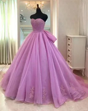 Ball Gown Prom Dress Floor Length Tulle Quinceanera Dress N1333