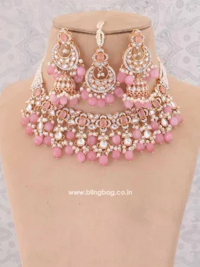 Blush Kaamil Kundan Jewellery Set