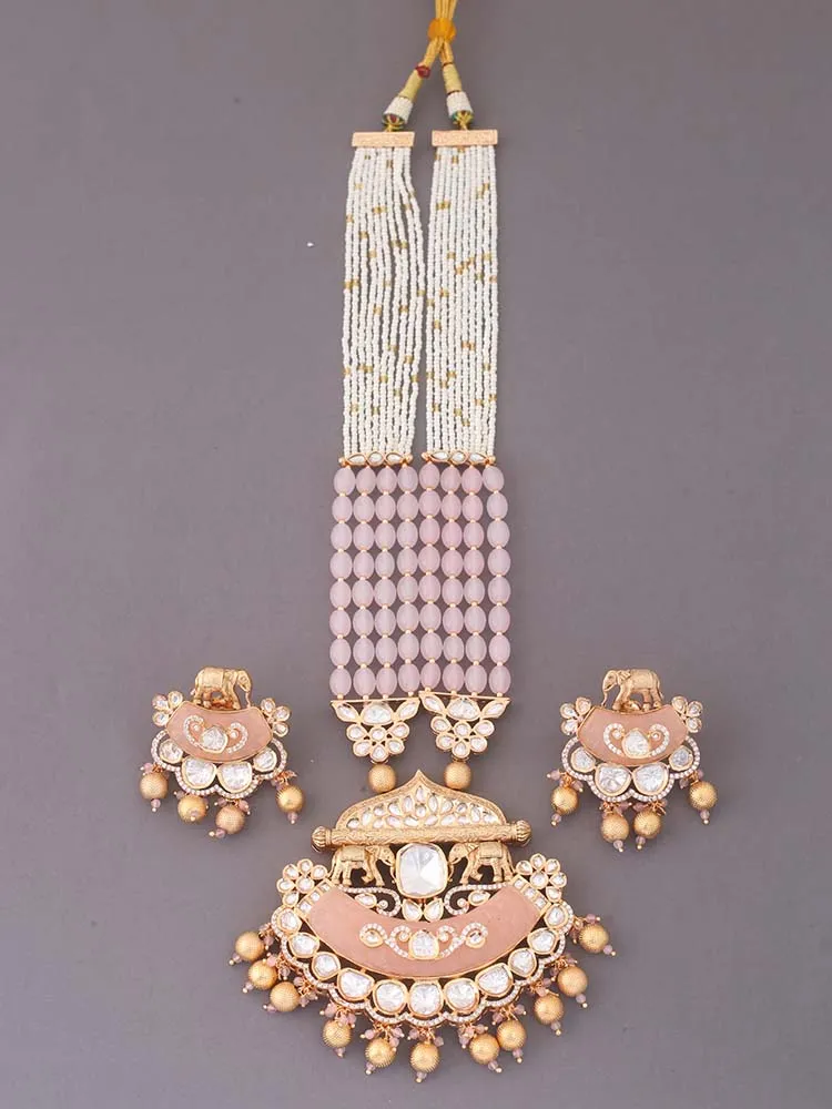 Blush Shrizal Kundan Jewellery Set