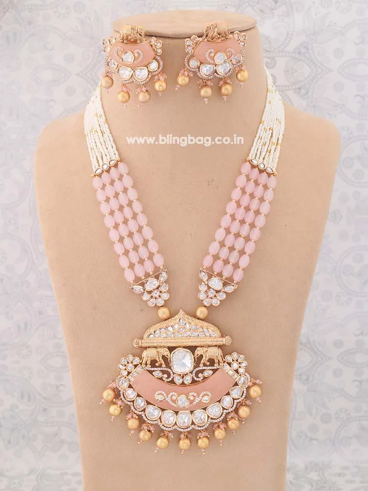 Blush Shrizal Kundan Jewellery Set