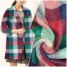 Colorful Plaid  - Printed Wool Fabric