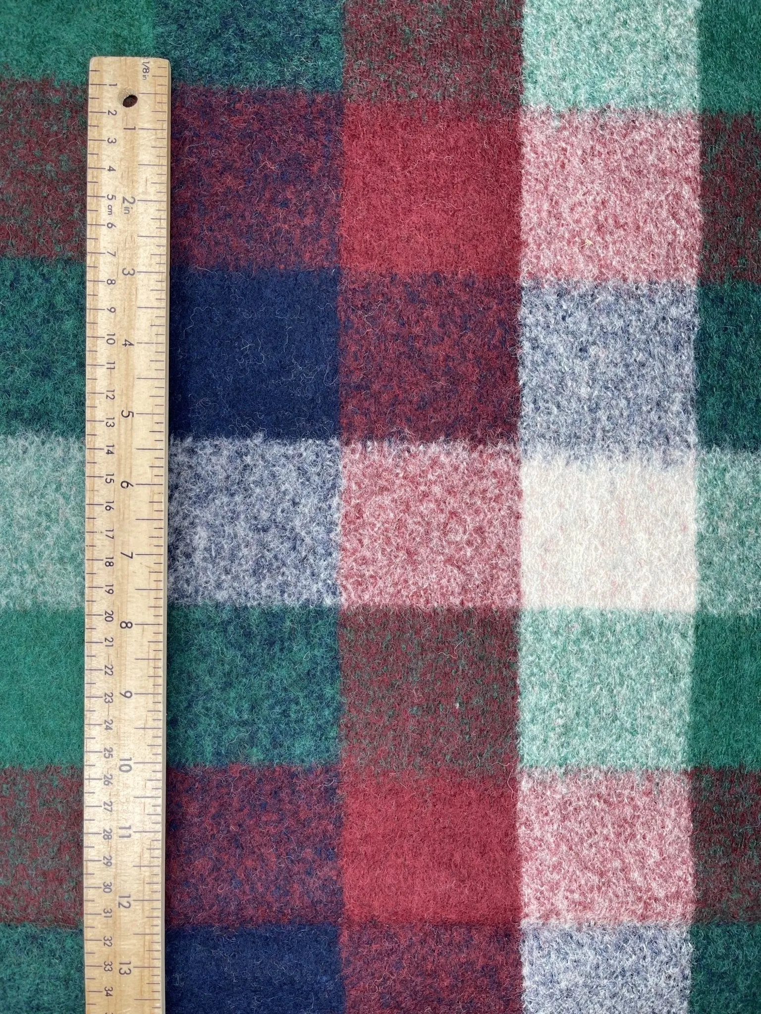 Colorful Plaid  - Printed Wool Fabric