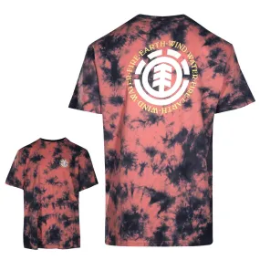 Element Men's T-Shirt Pink Blue Wander Tye-Dye S/S (S01)