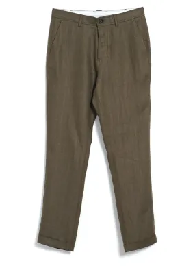 FINN | Regular Fit Trousers | Khaki Linen