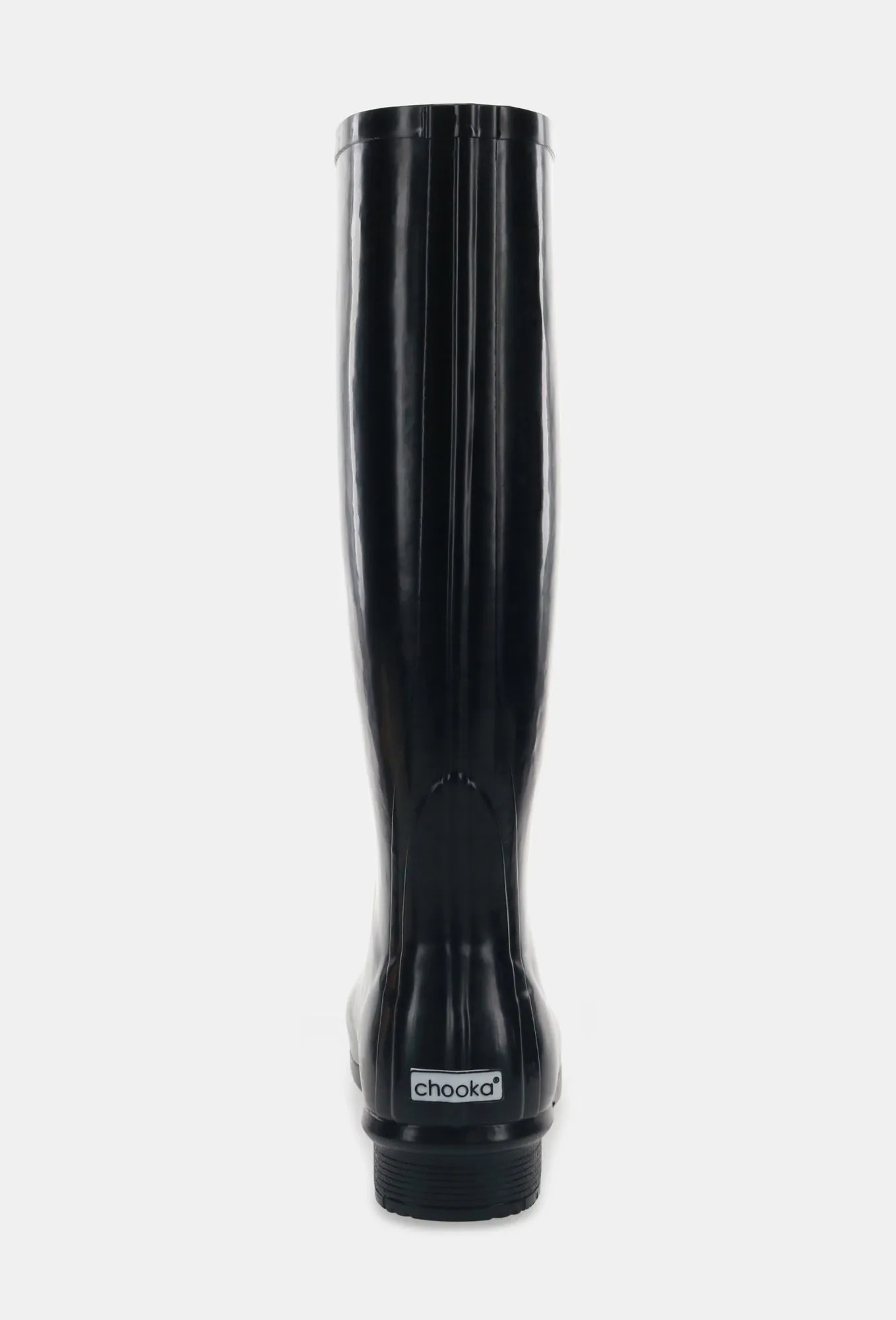 GLOSS TALL RAIN BOOT - BLACK