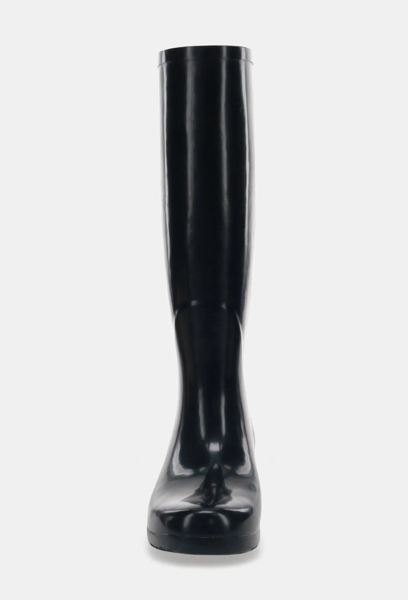 GLOSS TALL RAIN BOOT - BLACK