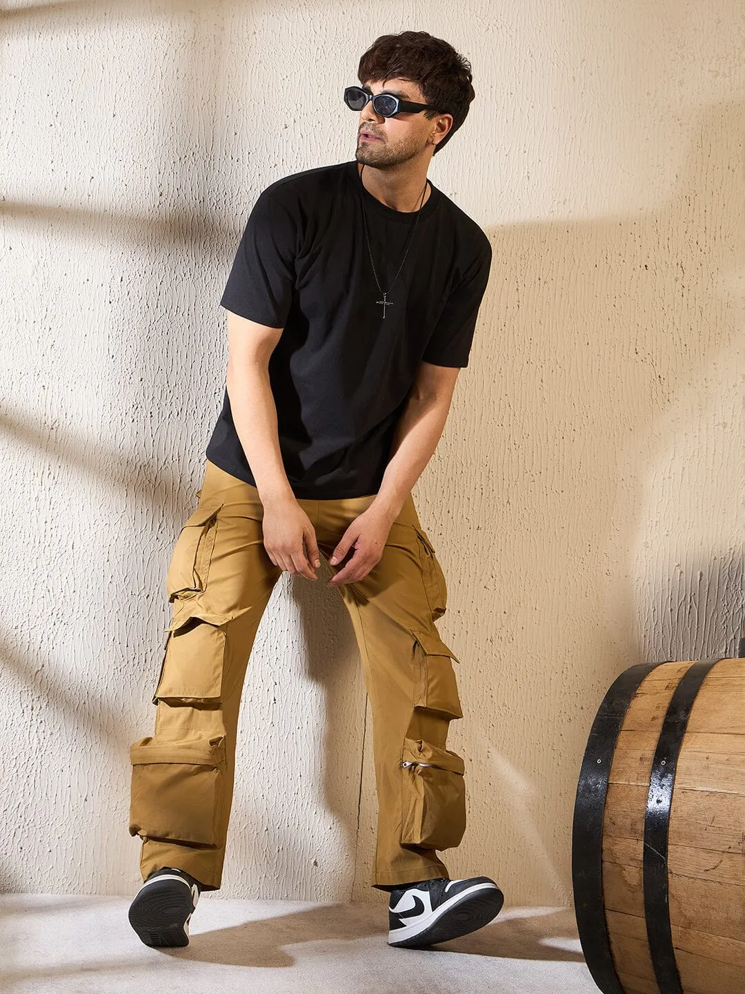 Khaki Utility Cargo Trackpants