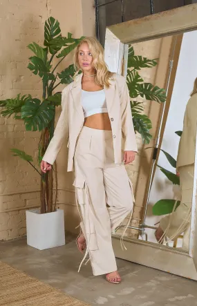 Linen Pants and Blazer Set