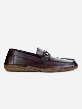 Men's Wine Metal Trim Formal Slip On (ID2144)