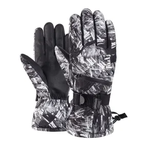 Men's Zipper Ski Gloves: Thickened Velvet, Windproof, Non-slip & Touch Screen for Outdoor Sports!