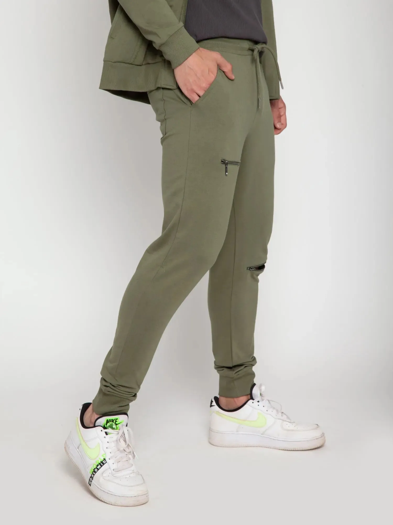 Olive Green Zip Co-ord Set