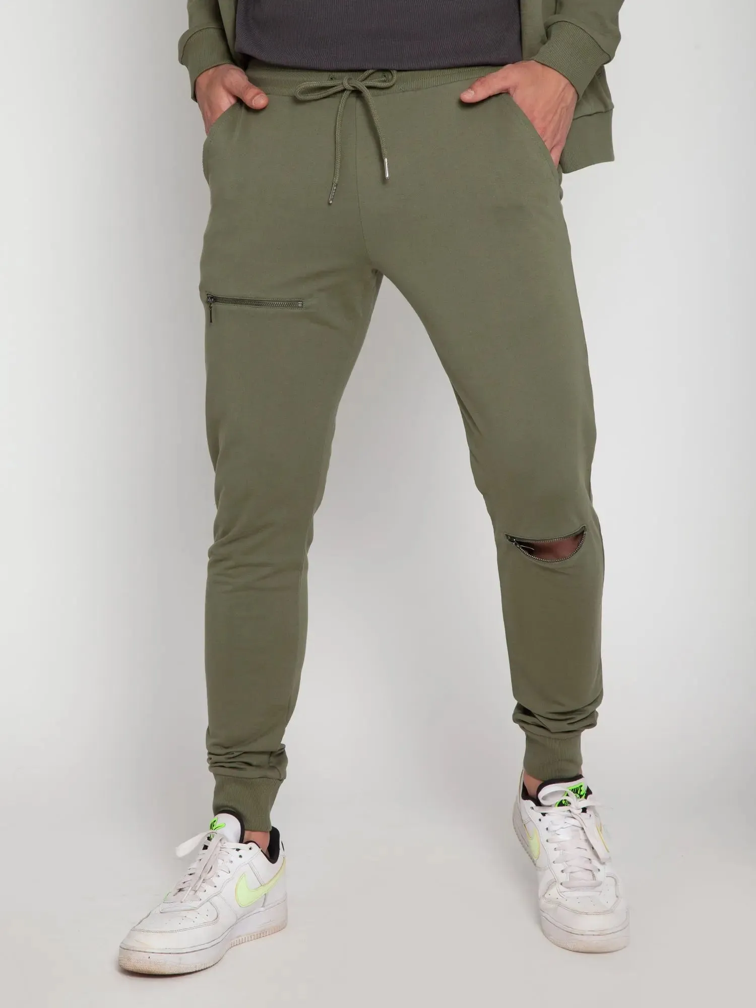 Olive Green Zip Co-ord Set