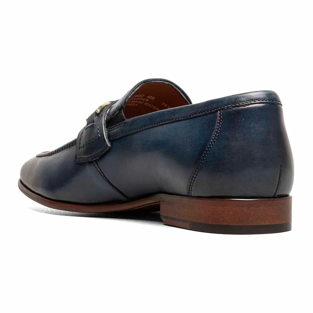 Stacy Adams Blue GLENDON Moc Toe Bit Slip On