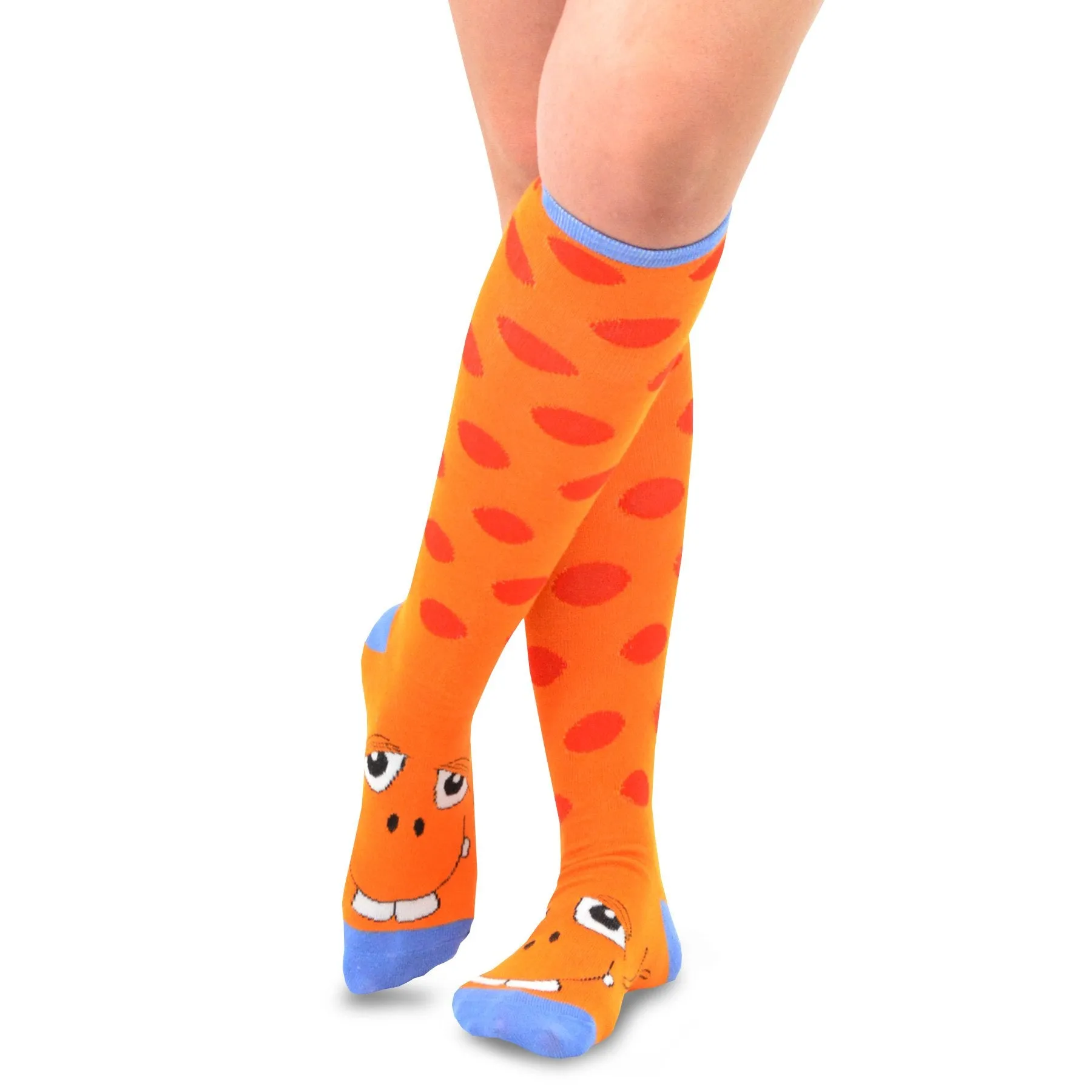 TeeHee Socks Women's Novelty Cotton Knee High Monster B 3-Pack (12089)