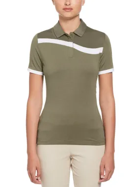 Women's Asymmetrical Color Block Golf Polo